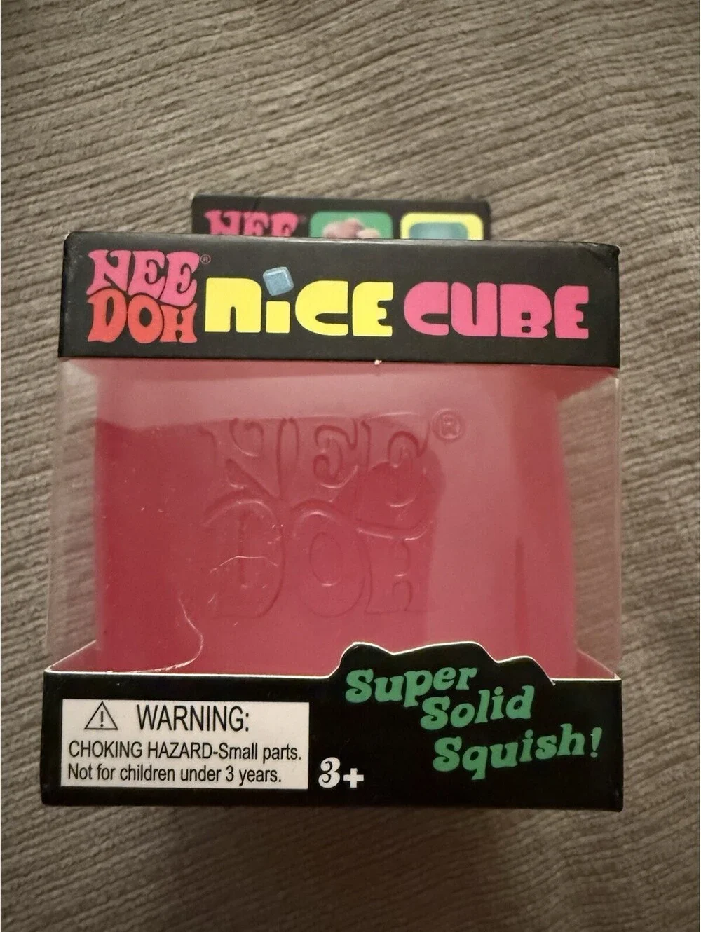 NeeDoh Authentic Nice Cube - Super Solid Squish - Pink - Brand New Sealed